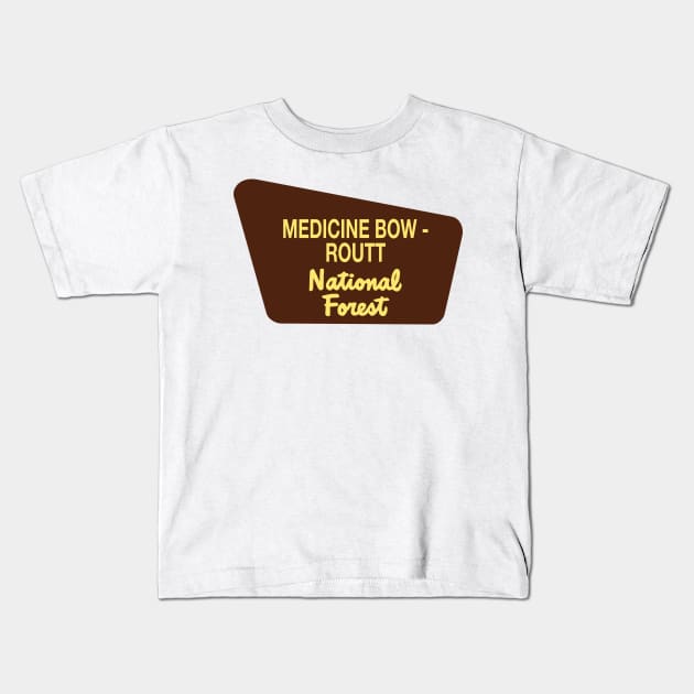 Medicine Bow - Routt National Forest Kids T-Shirt by nylebuss